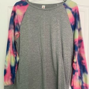 Heathered Gray/Tie Due Tunic Top